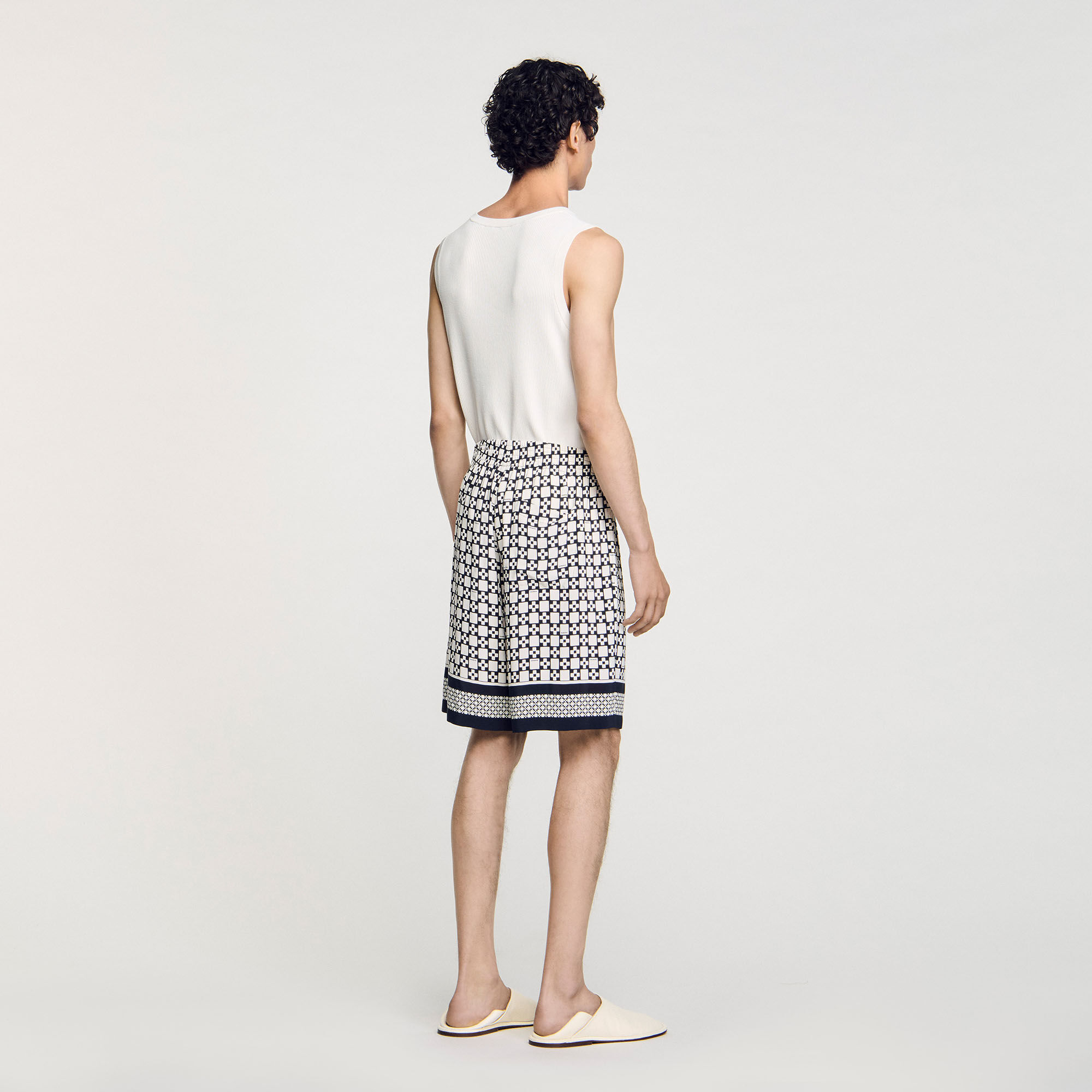 Square Cross floaty Bermuda shorts