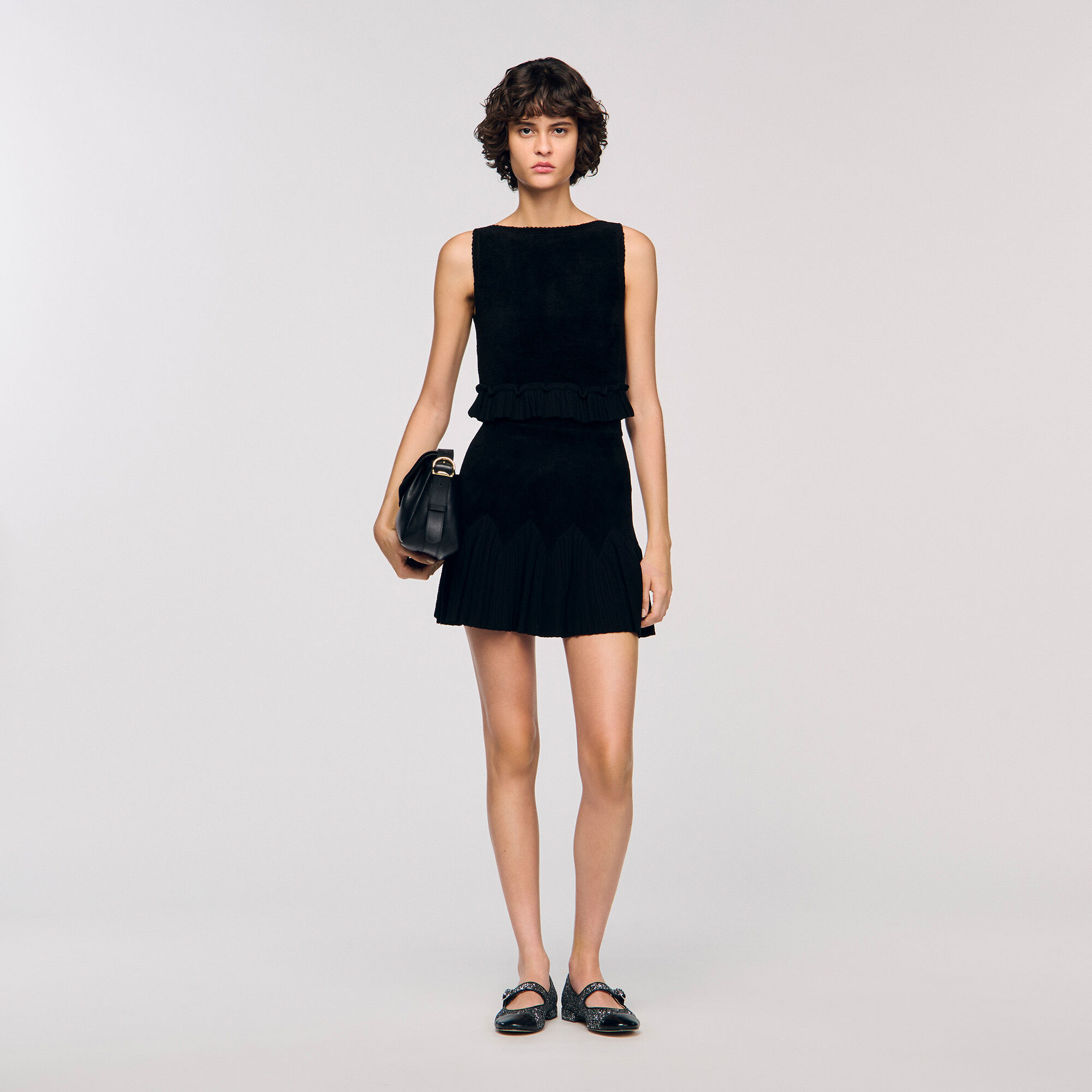 Short two-tone skirt