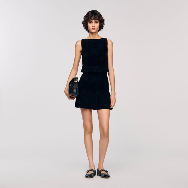 Short two-tone skirt