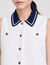 Short dress with contrasting collar