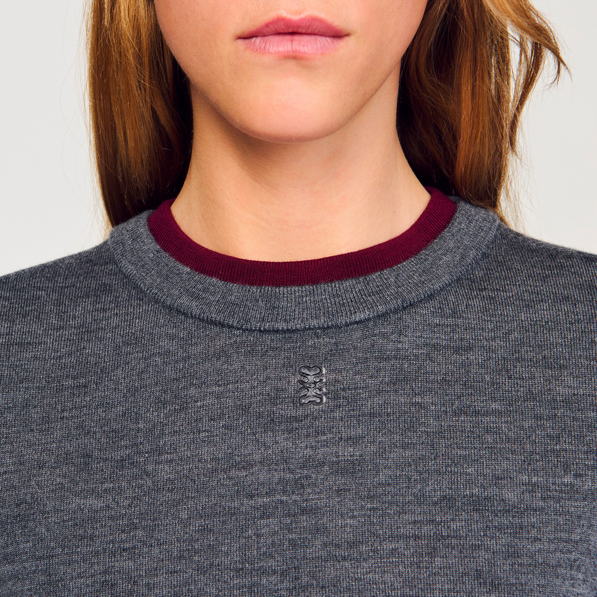 Two-tone cropped jumper
