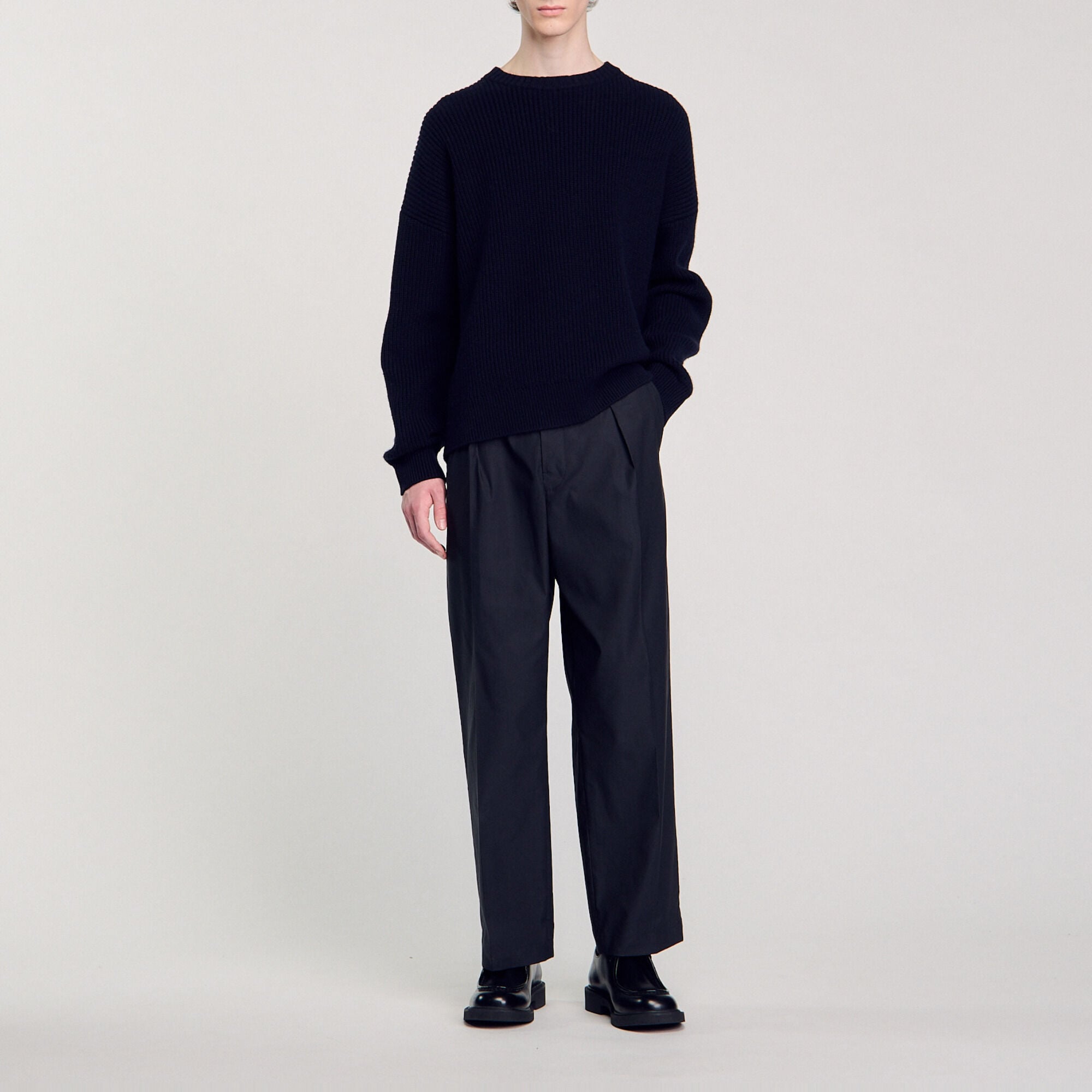 Wide-leg trousers with creases - Men | Sandro