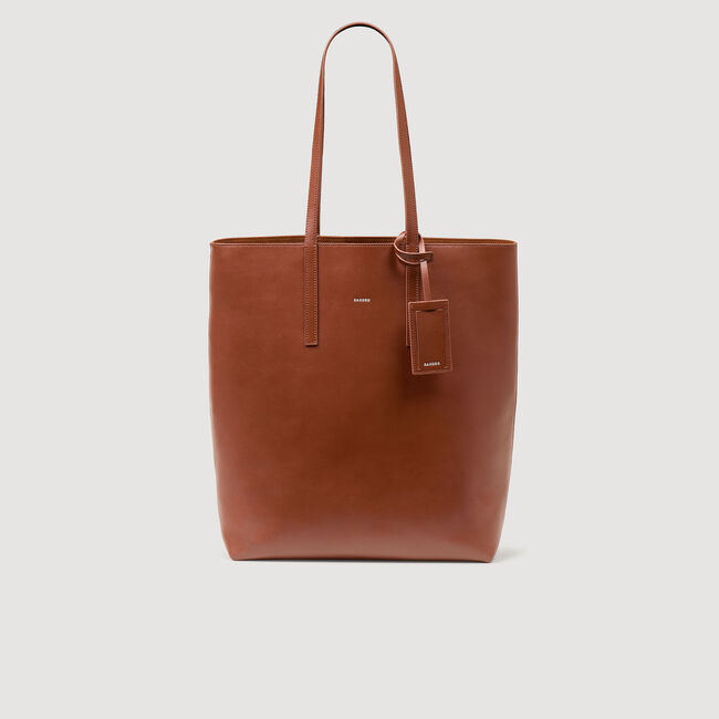 Leather shopping bag