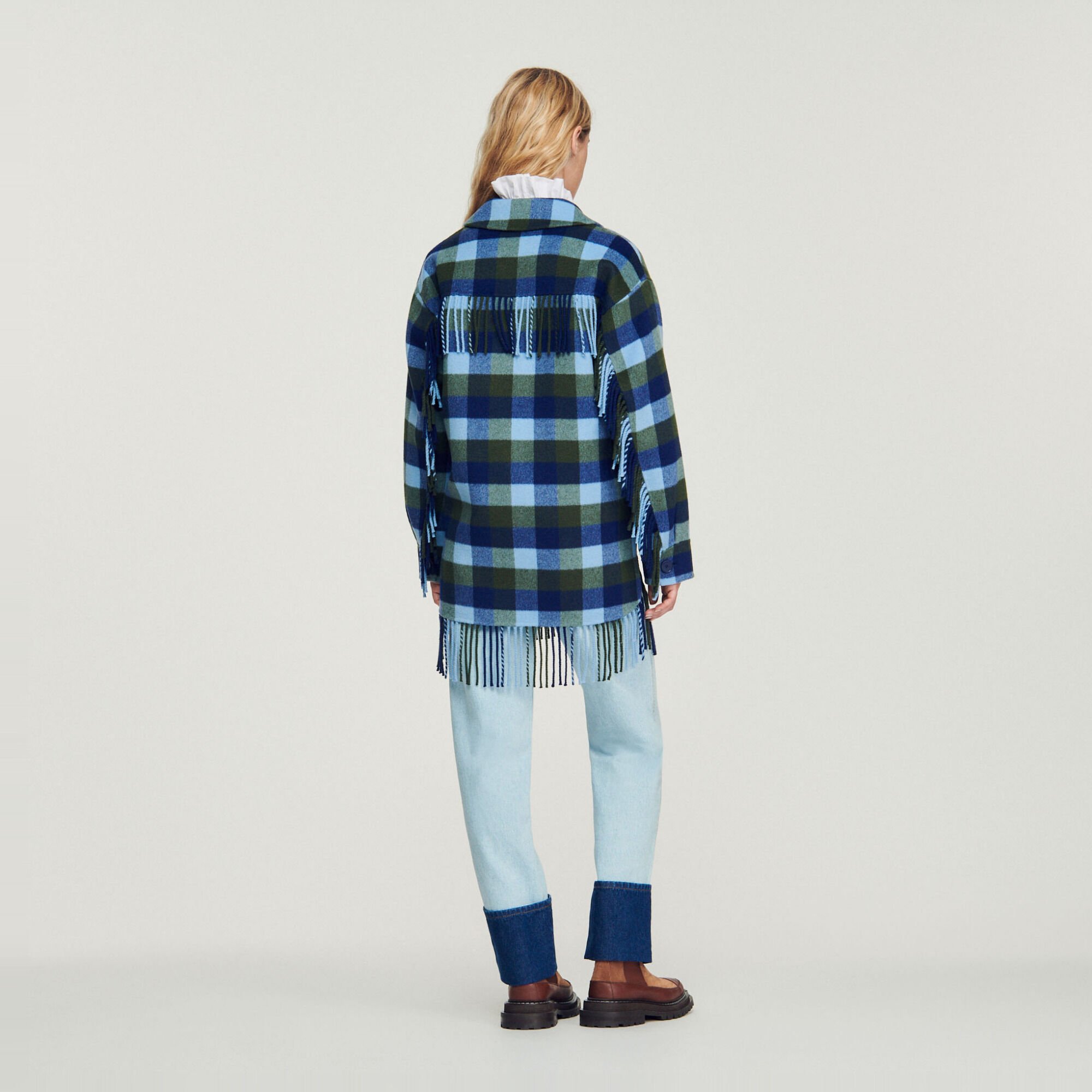 Checked coat