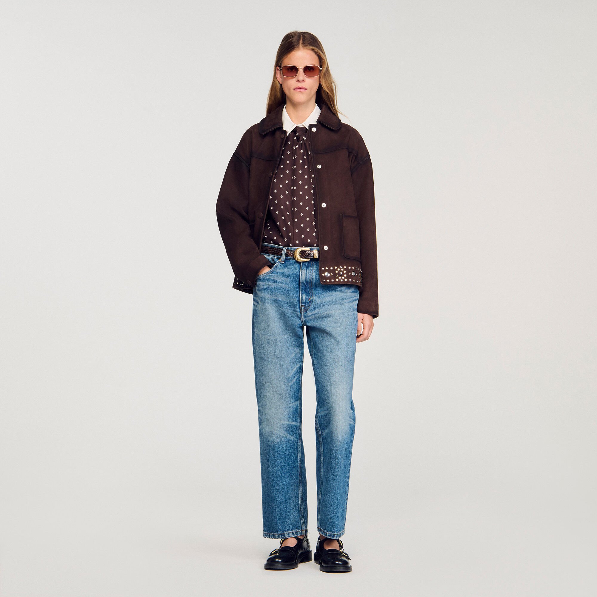 Floaty tie print shirt