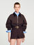 Cropped dual-fabric sweatshirt