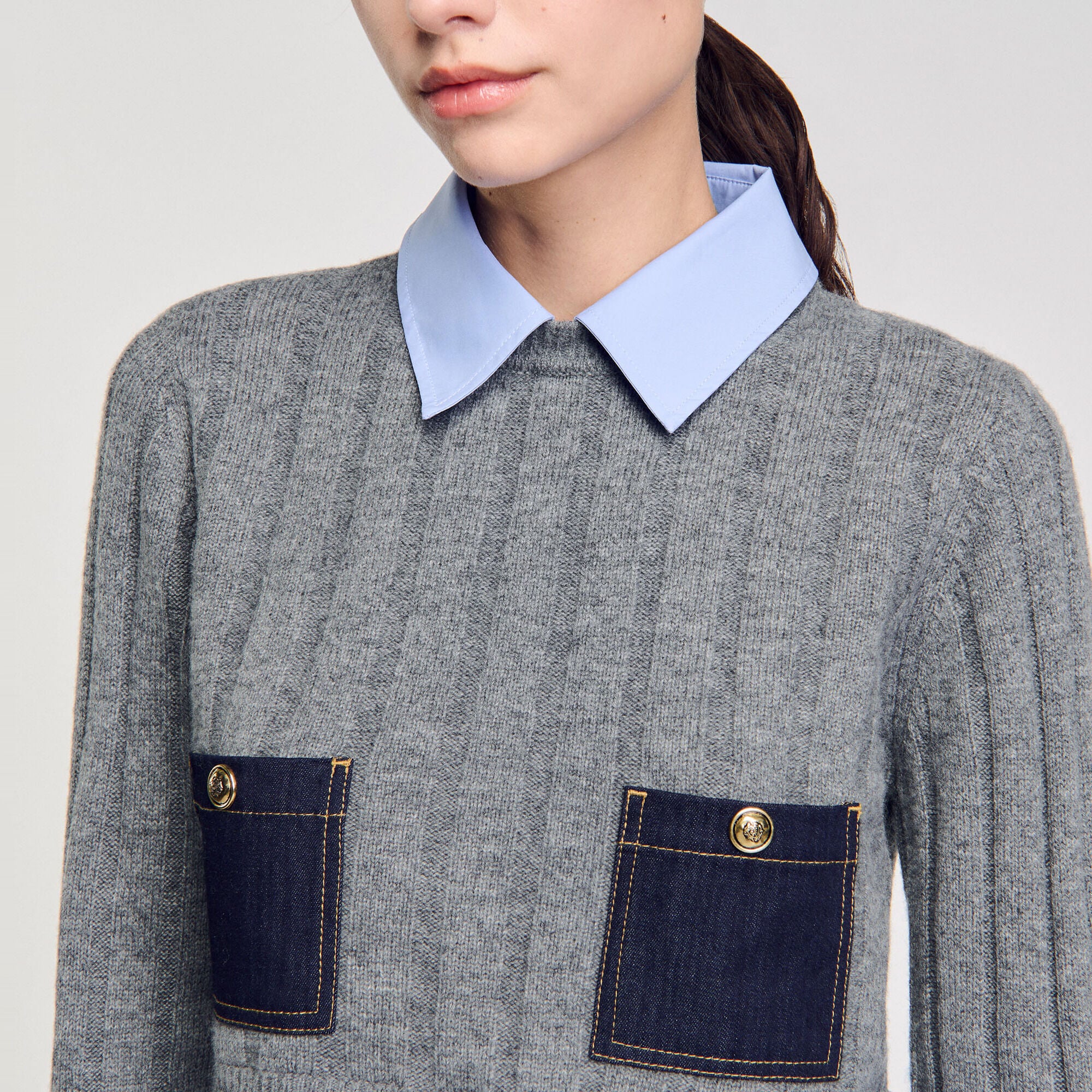Cropped wool and cashmere jumper - Women | Sandro