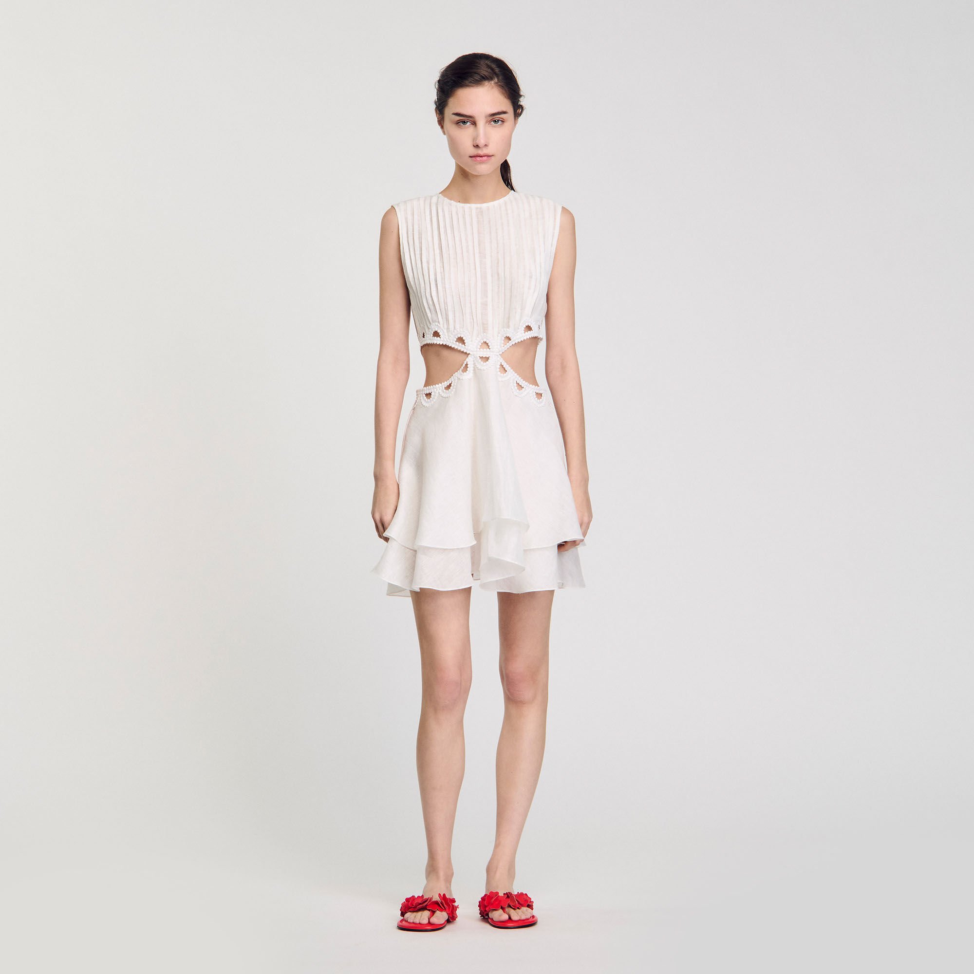 Short dress with cutouts