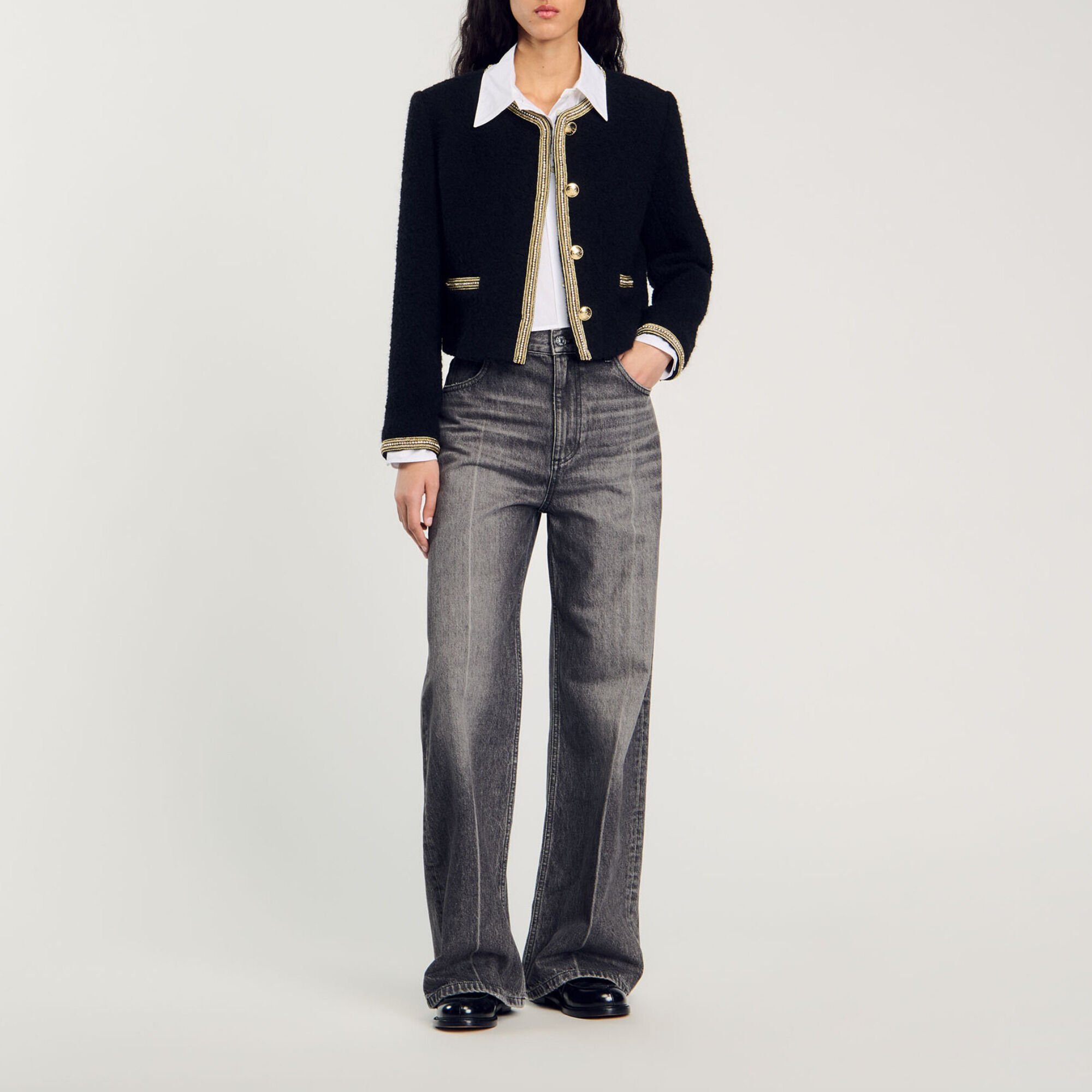 Cropped tweed jacket