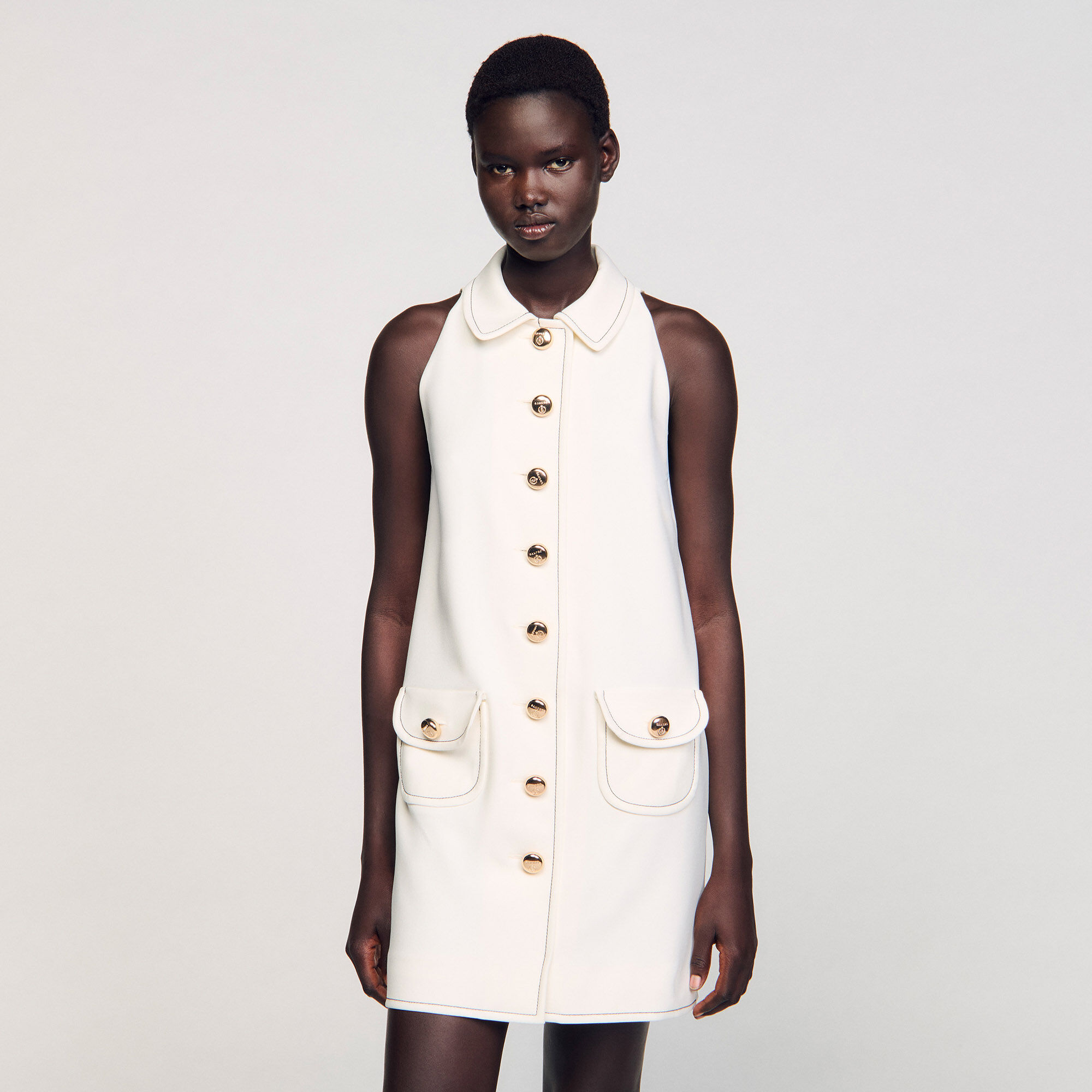Peter Pan collar short dress