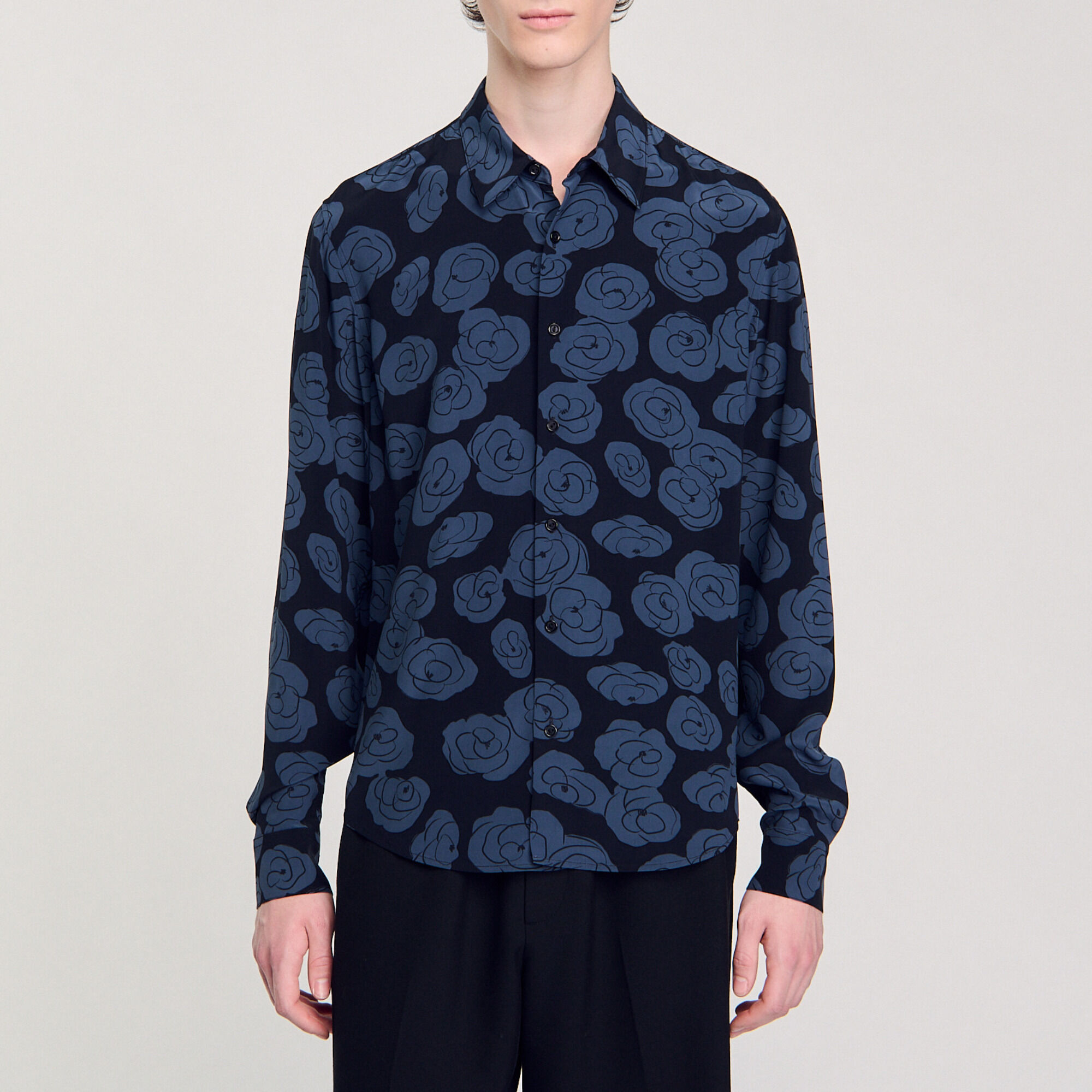 Camellia motif shirt - Men | Sandro
