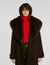 Coat with shearling collar - Women | Sandro