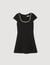Short dress with rhinestone collar