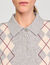 Argyle polo-neck jumper