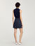 Short striped pleated skirt
