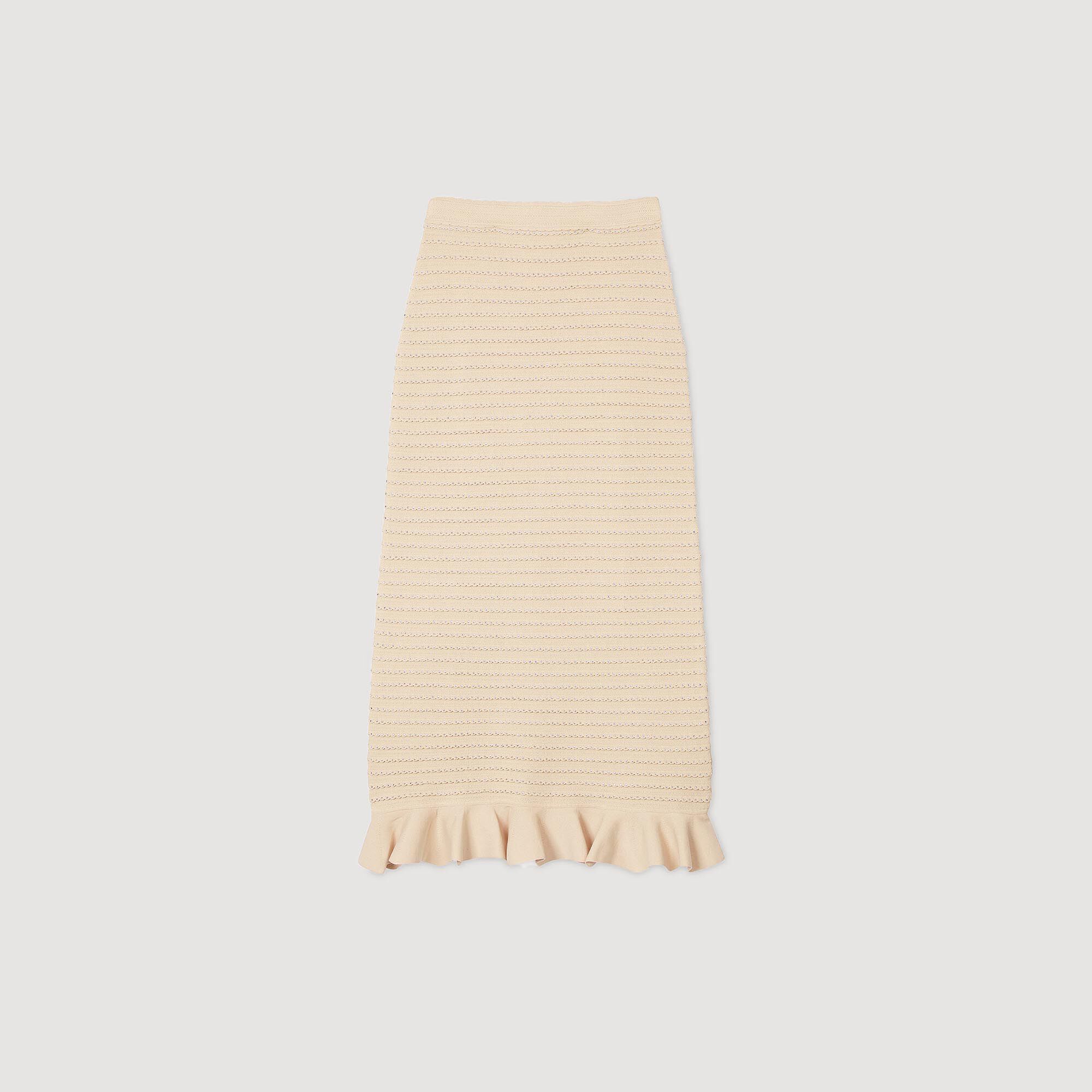 Rhinestone knit maxi skirt