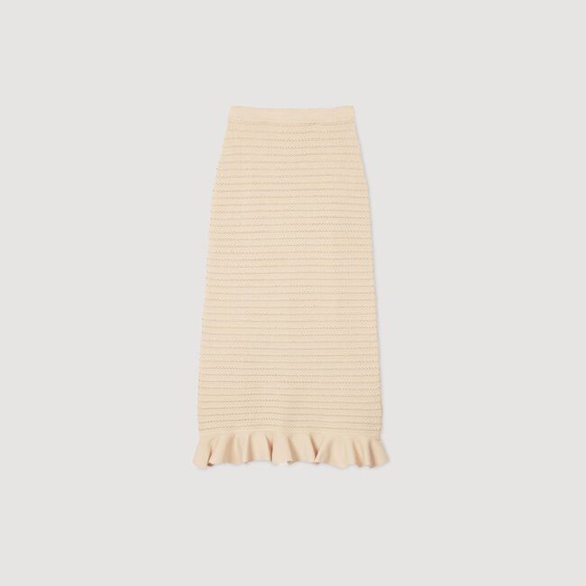 Rhinestone knit maxi skirt