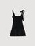 Dual-material short dress