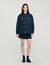 Puffer jacket with teddy collar