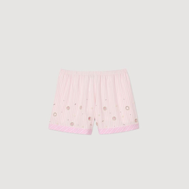 Rhinestone striped shorts