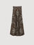 Pleated maxi skirt with bandana motif.