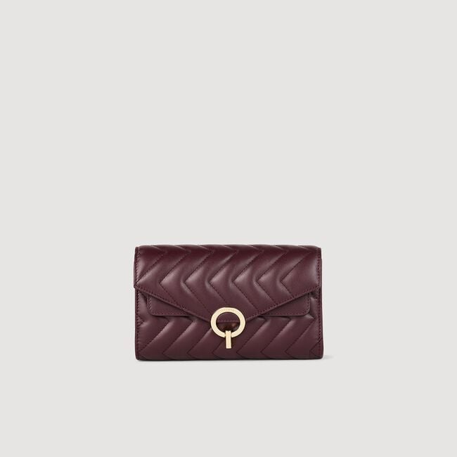 Leather crossbody clutch bag