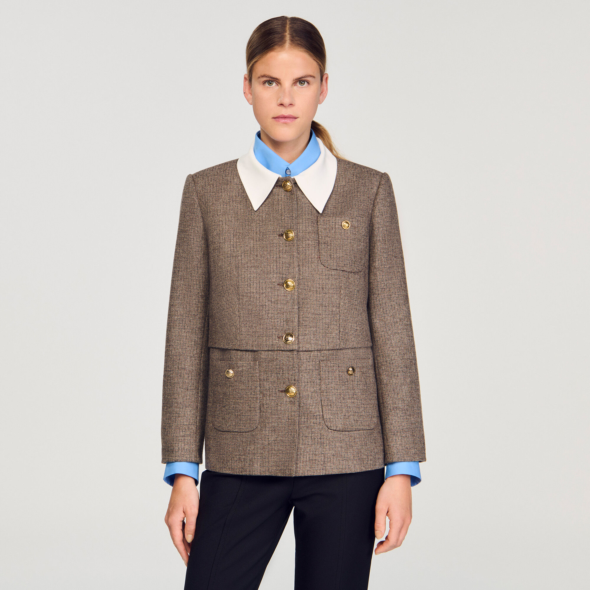 Houndstooth suit jacket