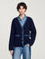 Cardigan with denim details