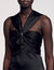 Slit satin-effect maxi dress