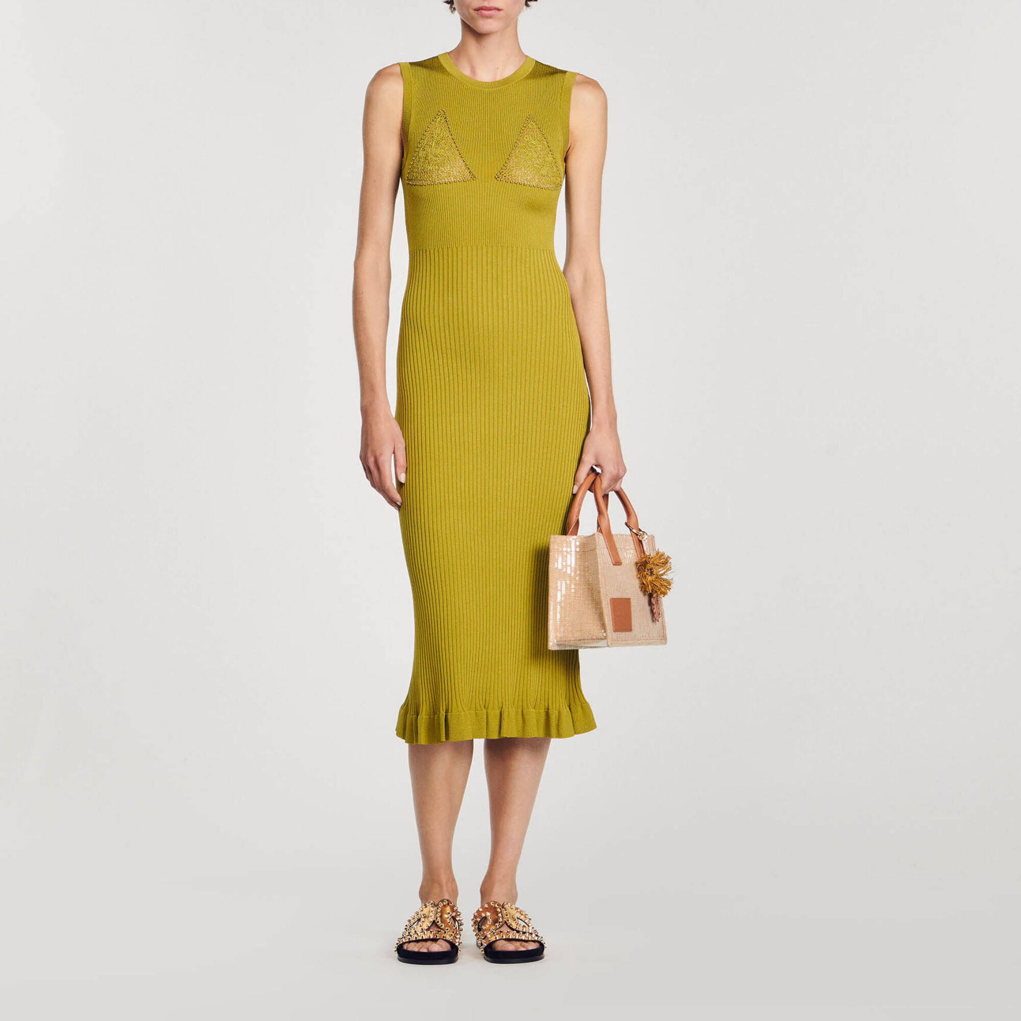 Sandro yellow dress discount