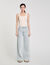 Jeans with rhinestone stripes