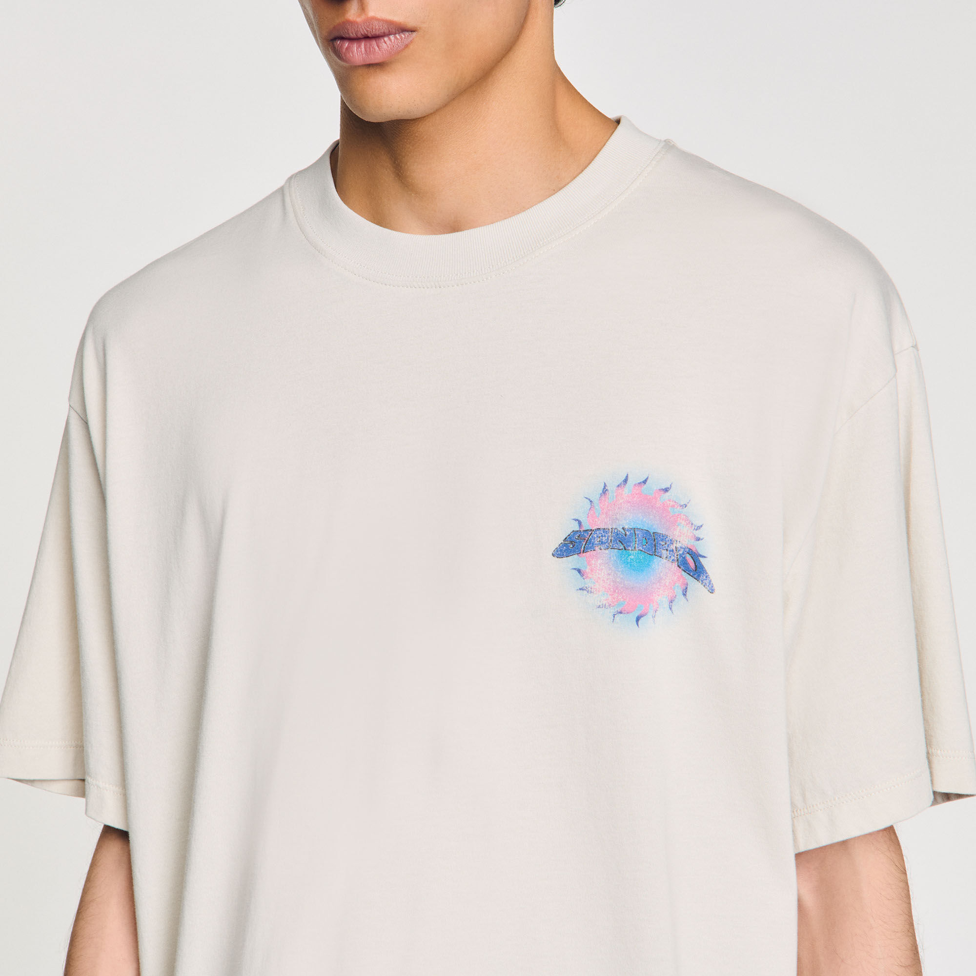 Sun motif T-shirt