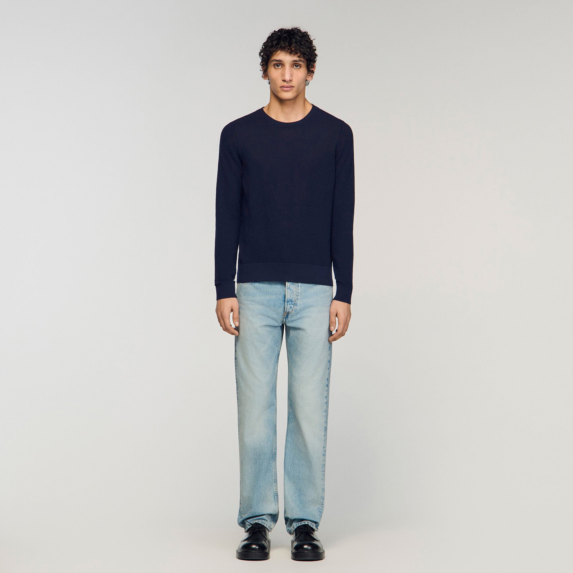 Textured knit jumper