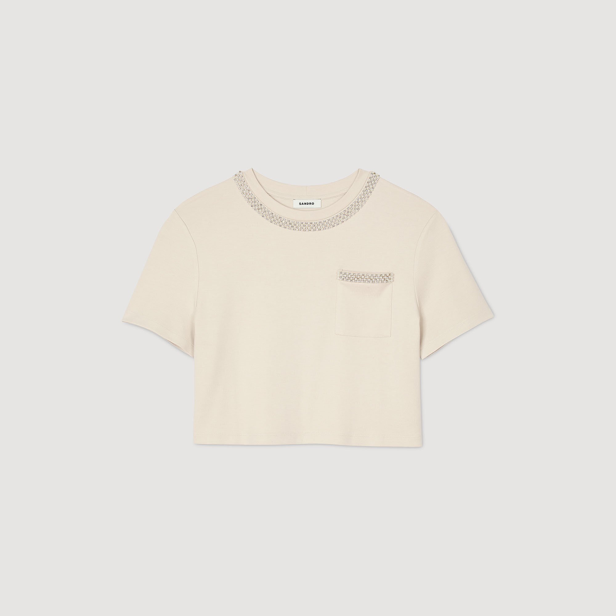 T-shirt with rhinestone details