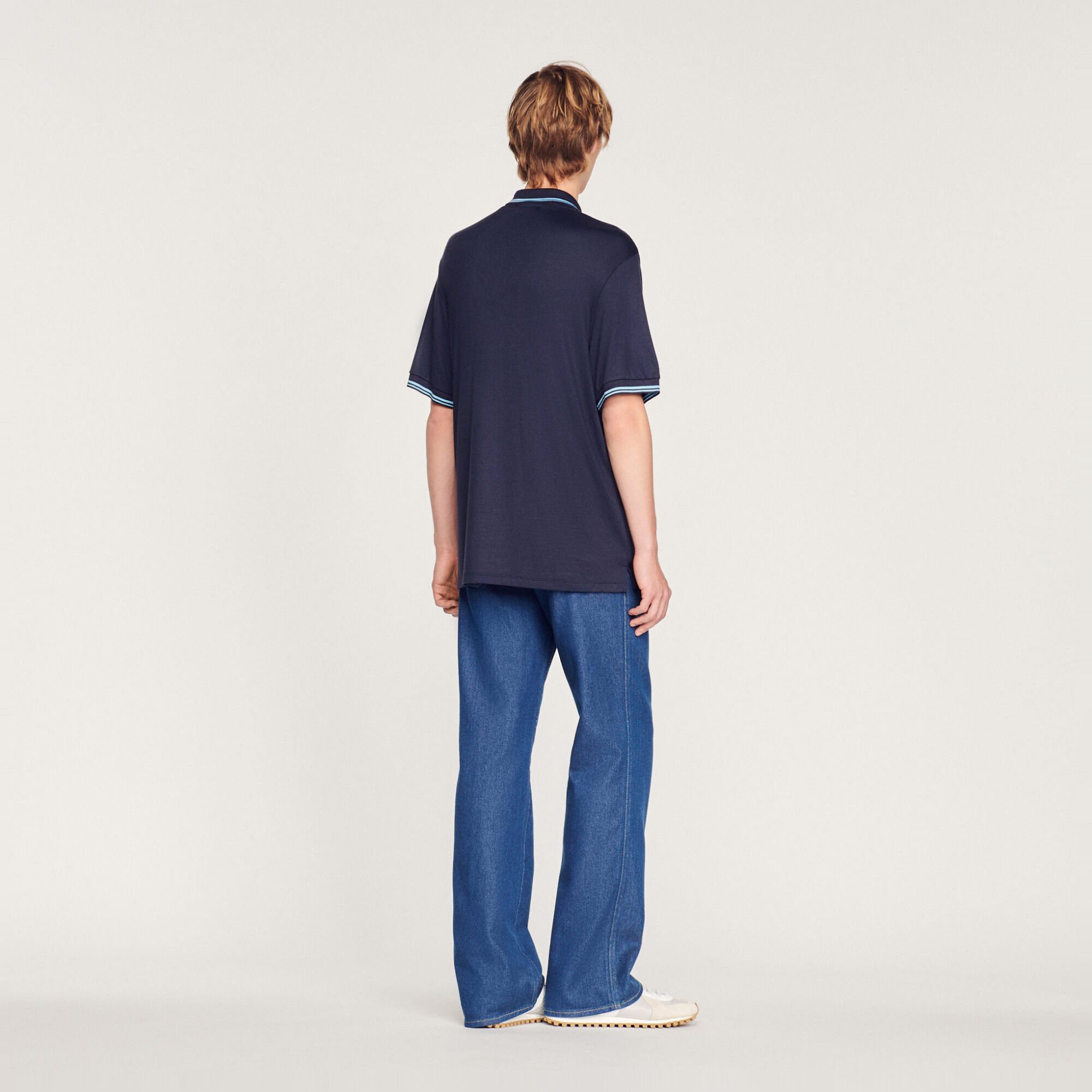 Polo shirt with edging