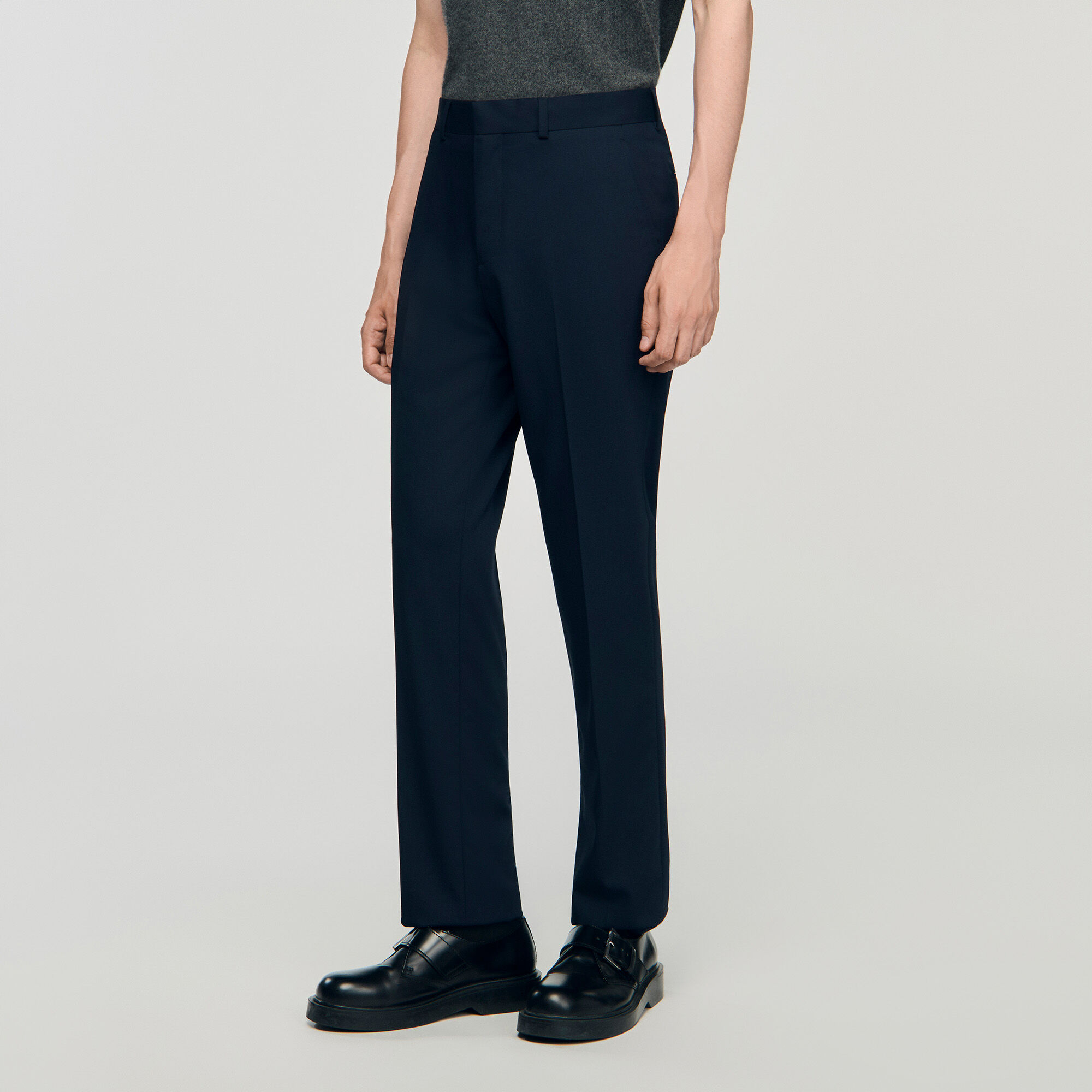 Wide-leg suit trousers