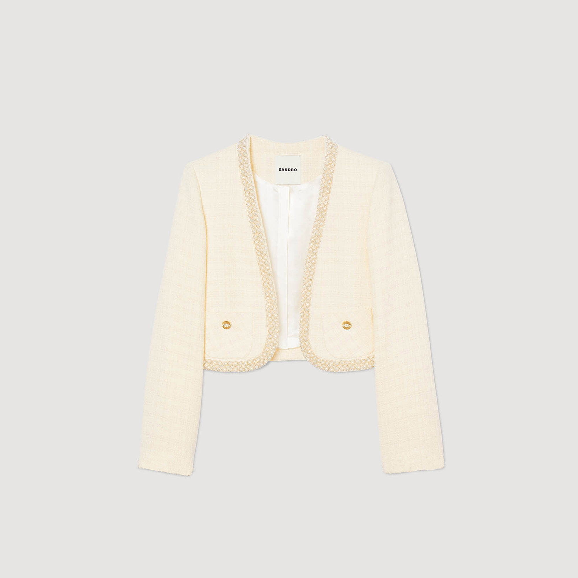 Cropped tweed jacket