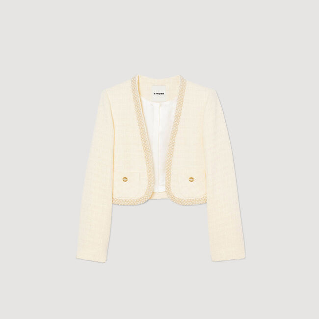 Cropped tweed jacket