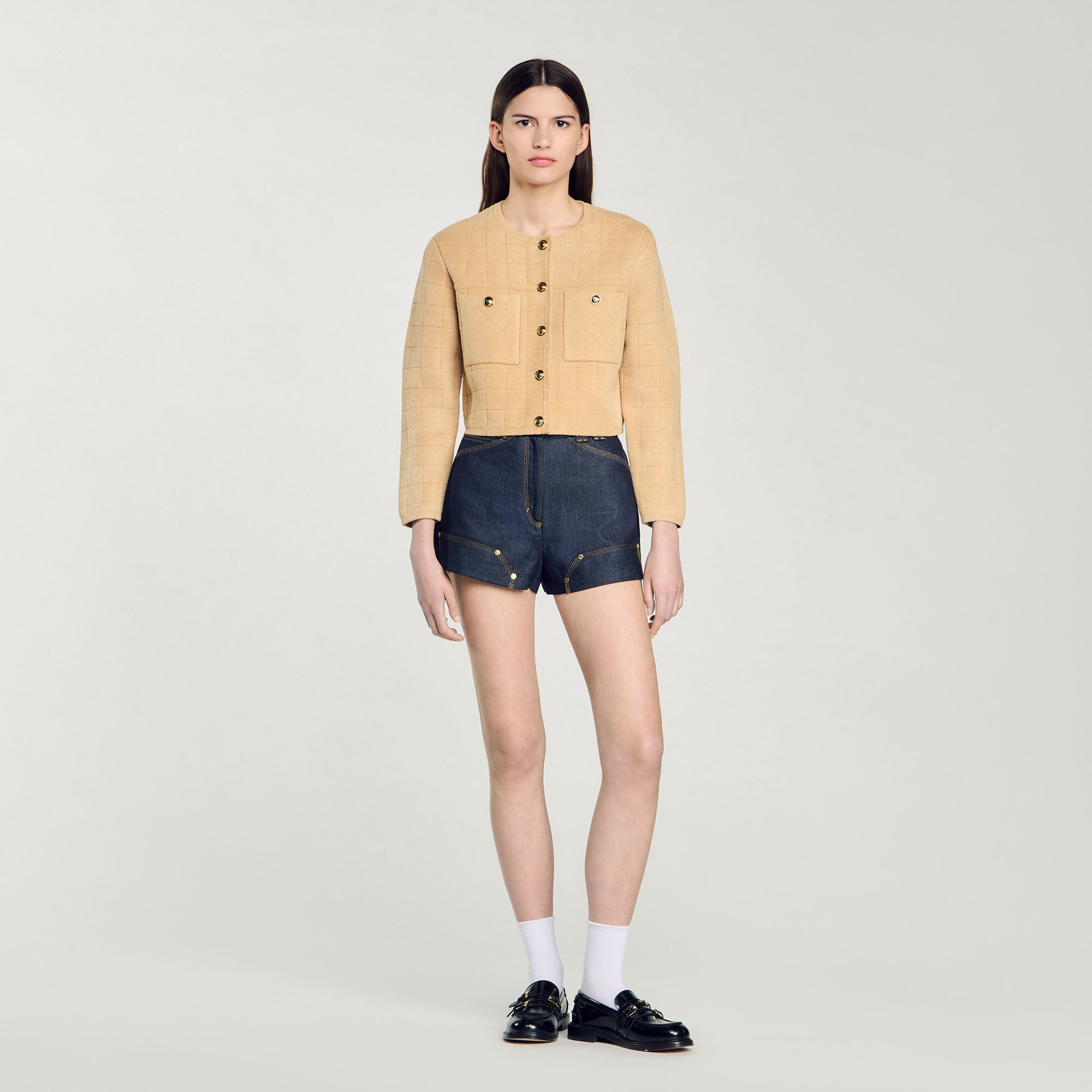Short knit jacket