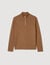 Wool jumper with zip collar