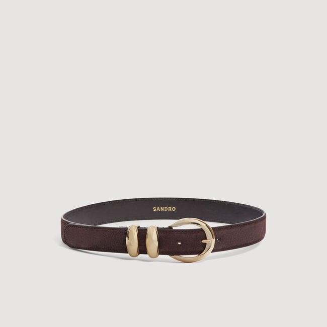 Suede leather belt