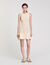 Short knit dress with ruffle