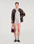 Diamond-pattern knit shorts