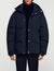 3/4-length hooded puffer jacket