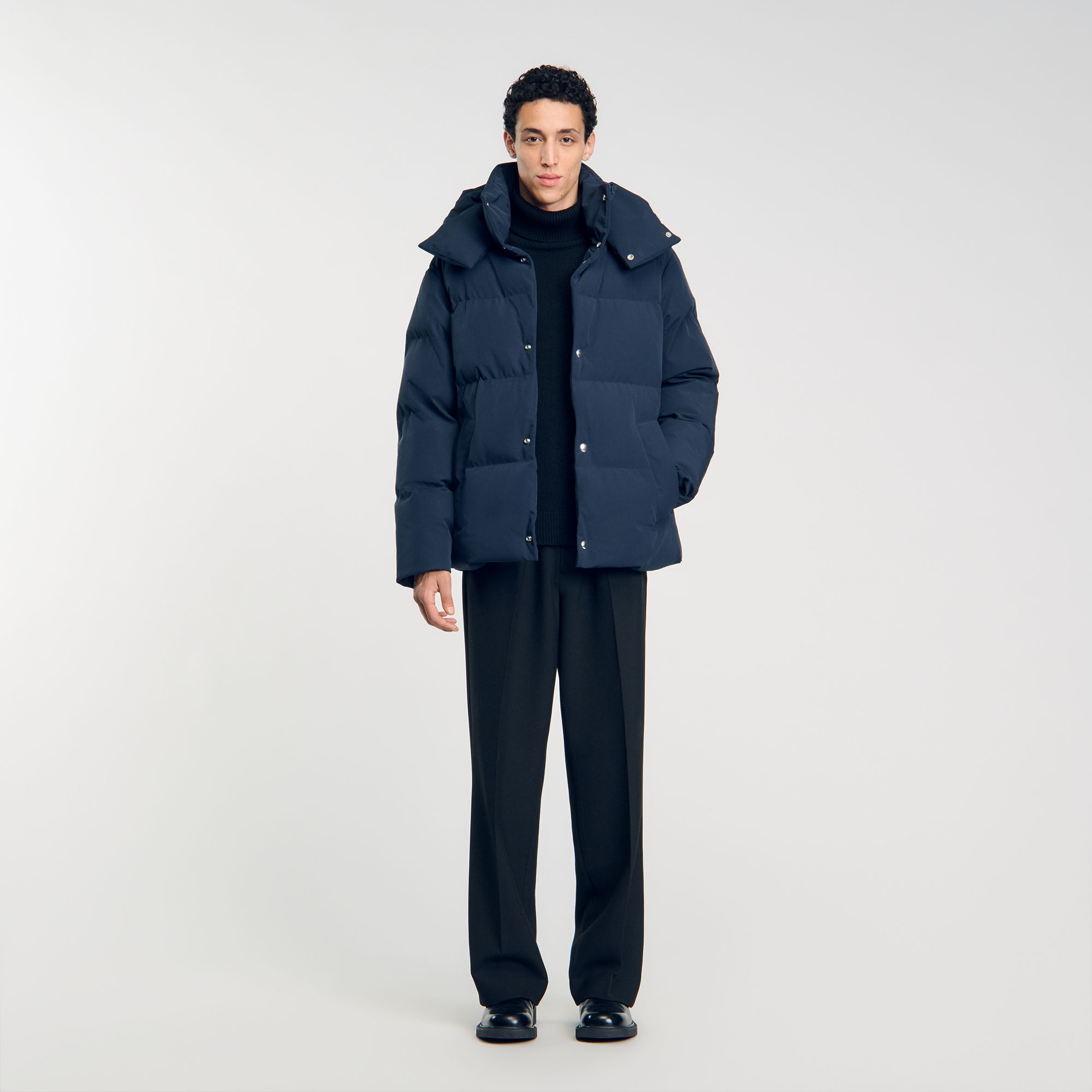 Sandro velvet padded jacket clearance