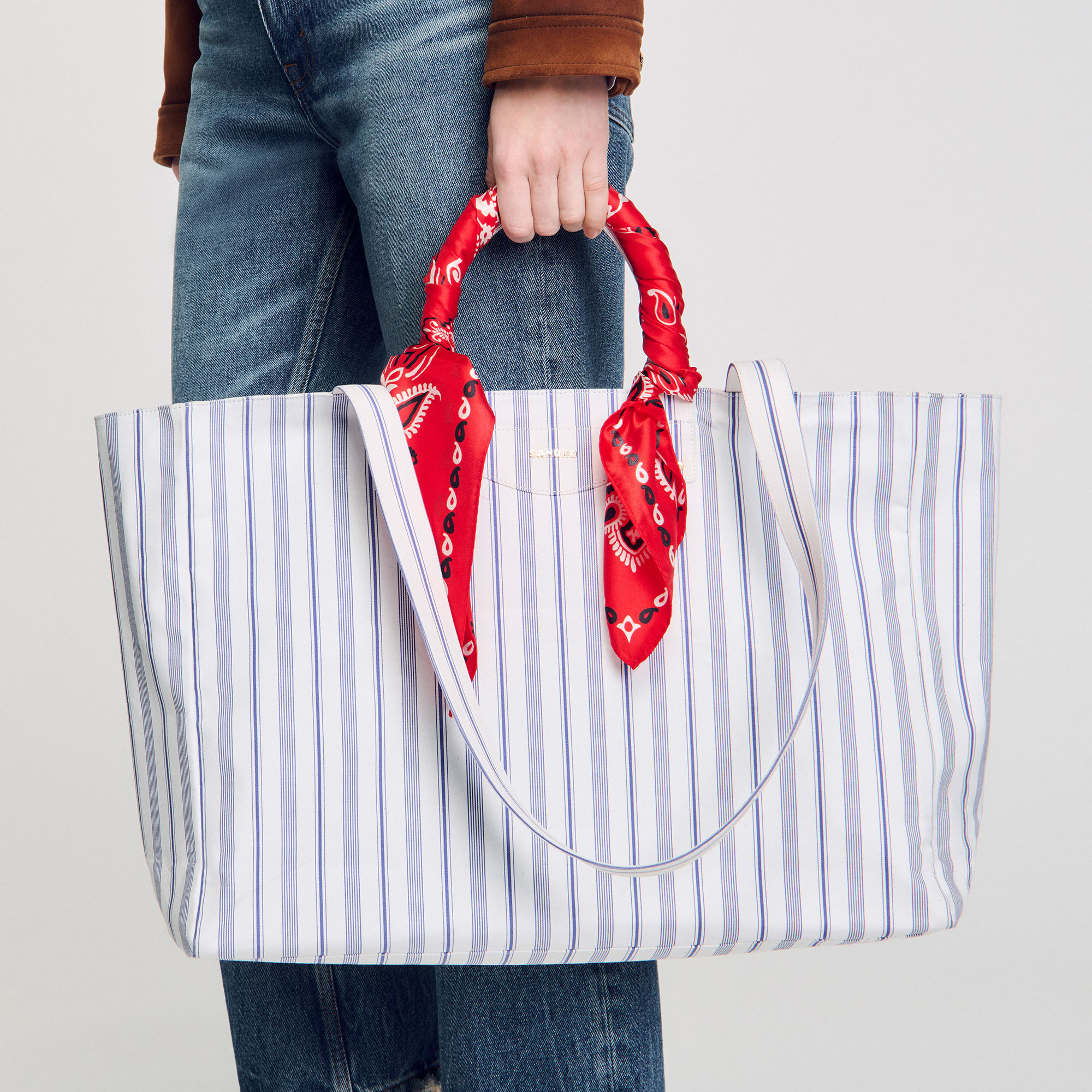 Silk bandana print scarf