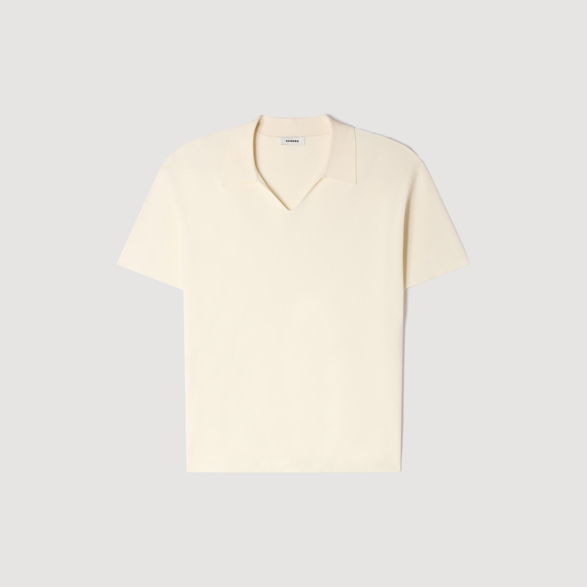 Stretch knit polo shirt