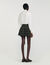 Short checked pleated skirt