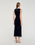 Rhinestone slit maxi dress