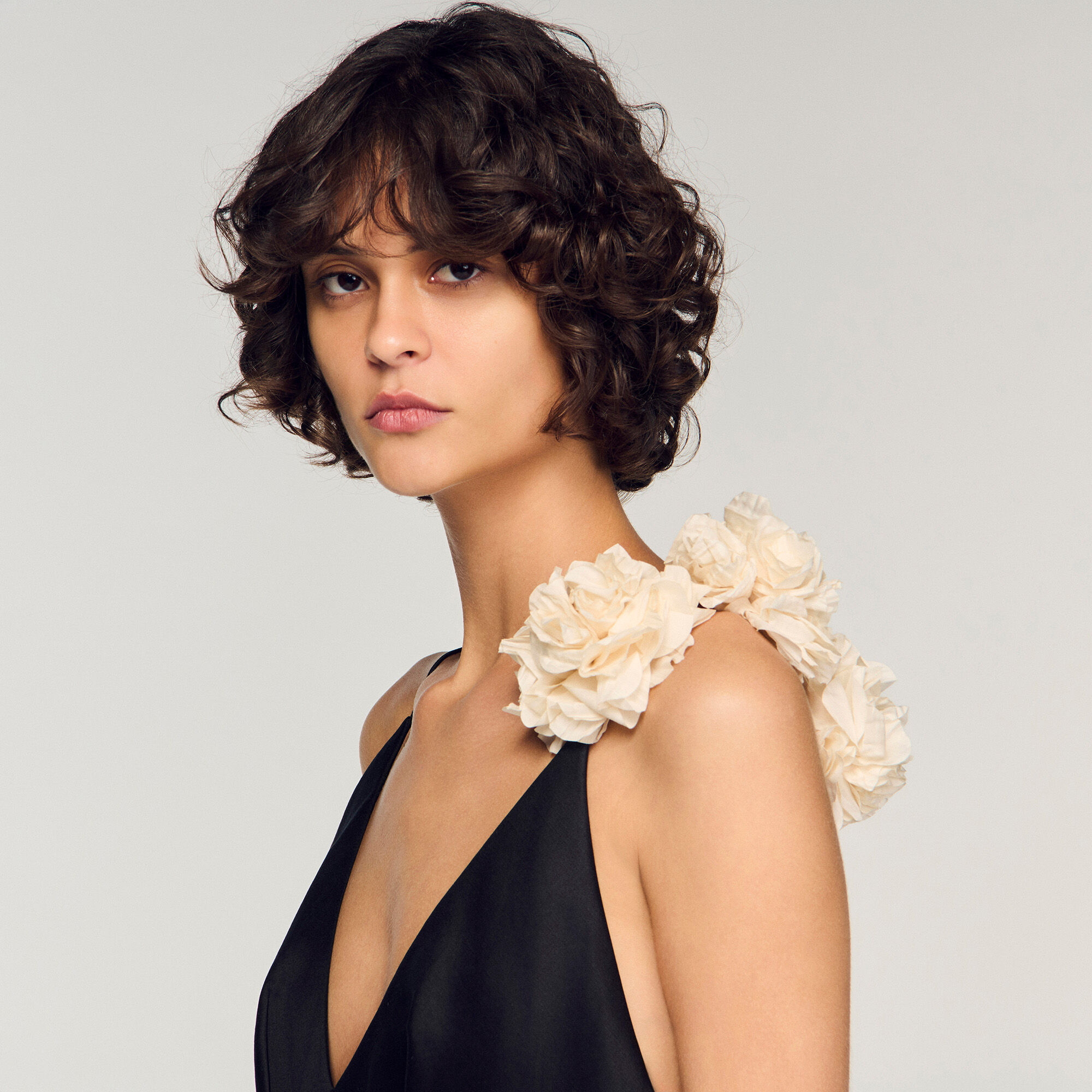 Asymmetrical ruffled dress